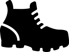 Mountain Shoe Boot Sticker Svg Vector, Free Vectors File